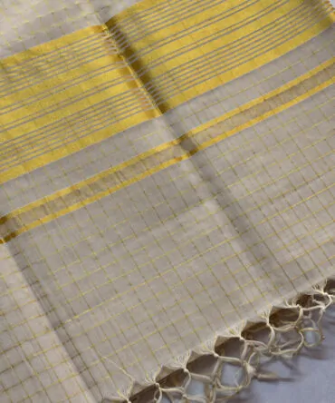 Small Check Kasav Design Saree