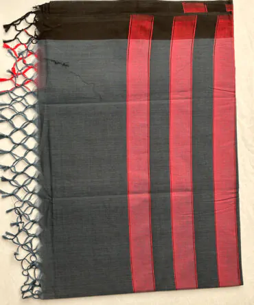 Black & Red Cotton Saree